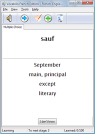 Vocabilis French Flash Cards screenshot